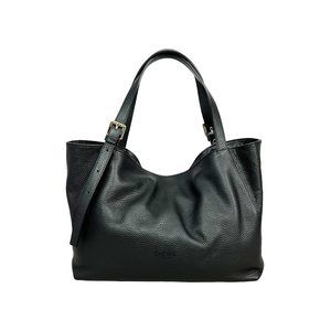 Sarin Shoulder Bag, Genuine Leather Made In Italy Black :O